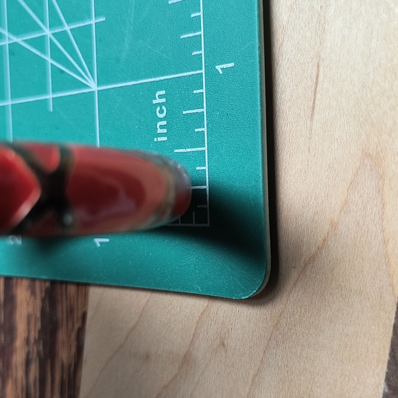 Hinged Clamper Bracelet Enamel Two Tone Red Metal - Picture 9 of 12